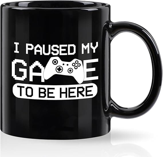 Cabtnca Gamer Gifts for Men, Gifts for Gamers, Gaming Gifts, Christmas Birthday Gifts for Gamers Men Teen Boys, I Paused My Game To Be Here Gaming Mugs, Gamers Gift Ideas, 11 Oz